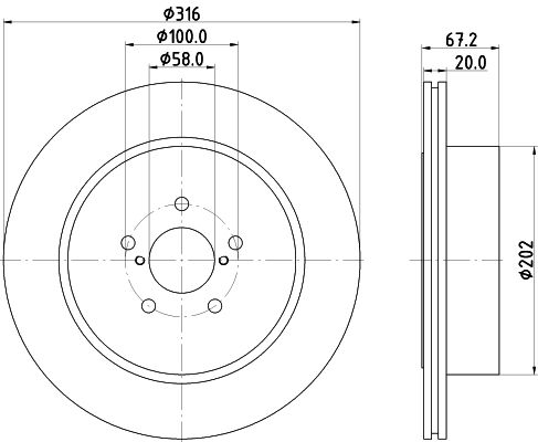 HELLA PAGID stabdžių diskas 8DD 355 115-131